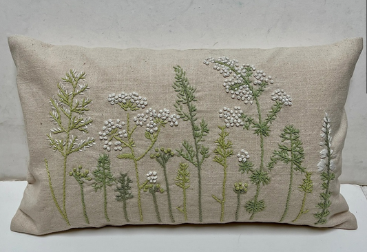 Applique Meadow Green Pillow