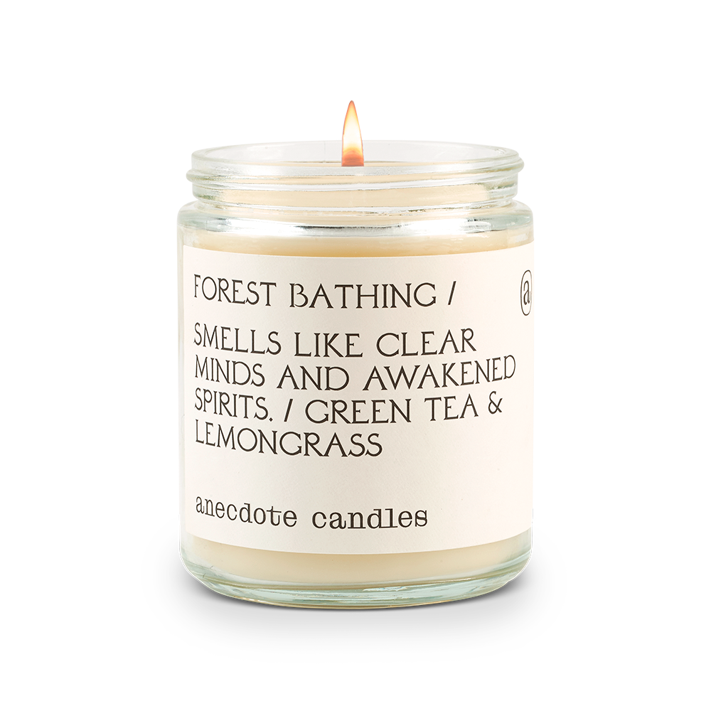 Forest Bathing (Green Tea & Lemongrass) Candle: 7.8 oz Glass Jar