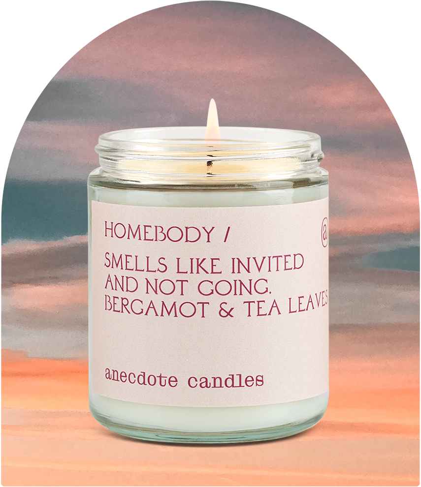 Homebody Candle (Bergamot & Tea Leaves) Candle: 7.8 oz glass jar