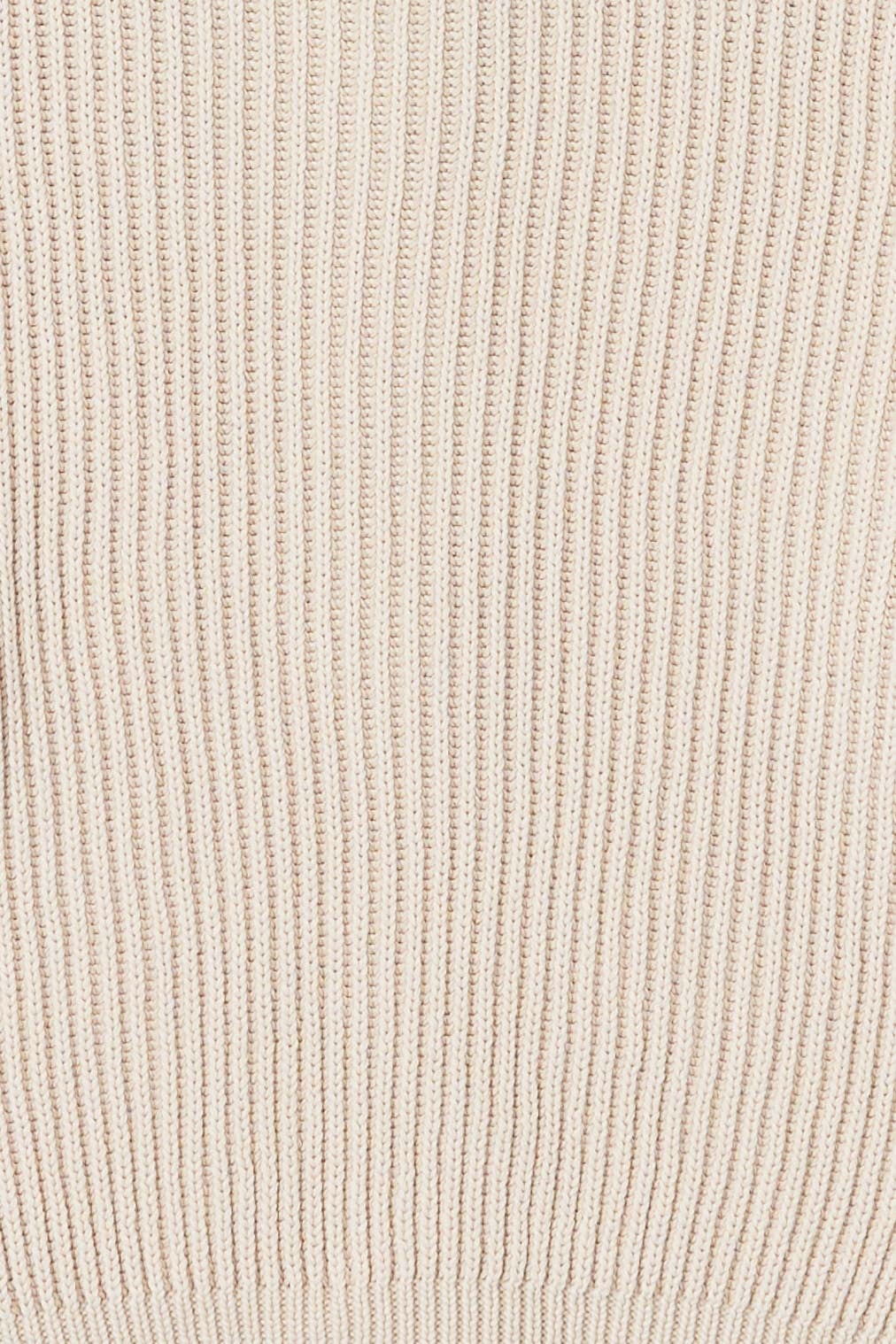 The Addison Sweater | Spread Collar Zip-Up Sweater: SMALL / BEIGE MIX