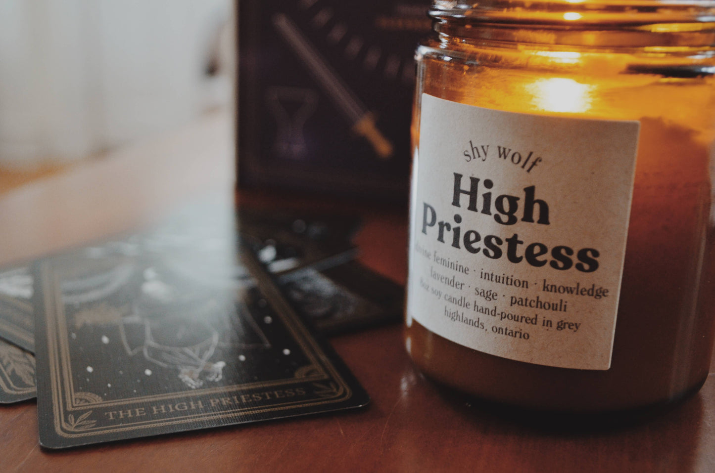 Tarot Cards Candle - High Priestess - Spiritual Gift for Her