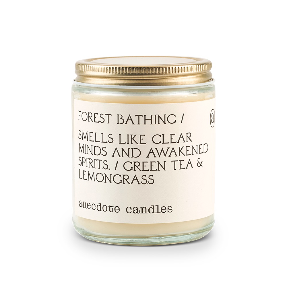 Forest Bathing (Green Tea & Lemongrass) Candle: 7.8 oz Glass Jar