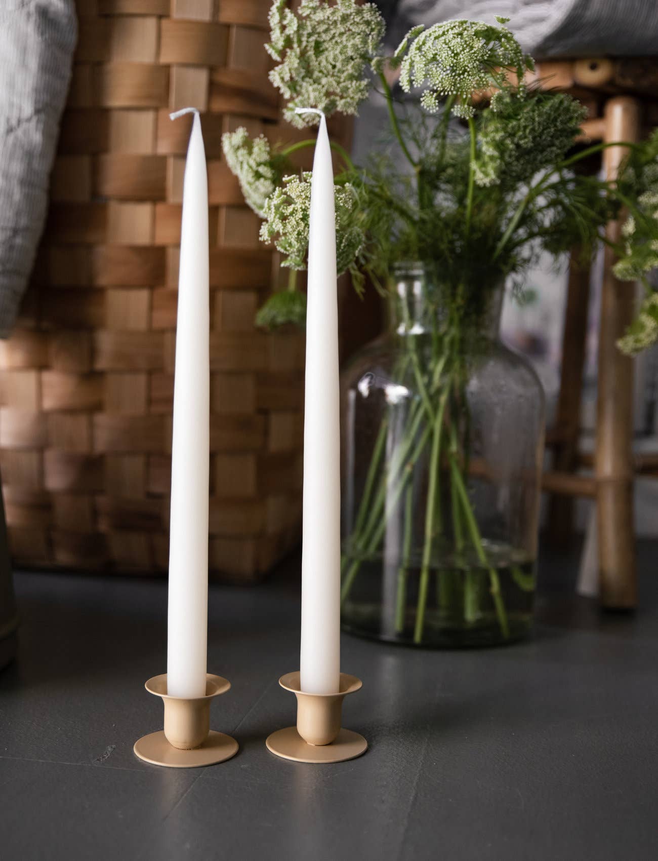 Off White Danish Taper Candle | 12 Pack: 10" Taper