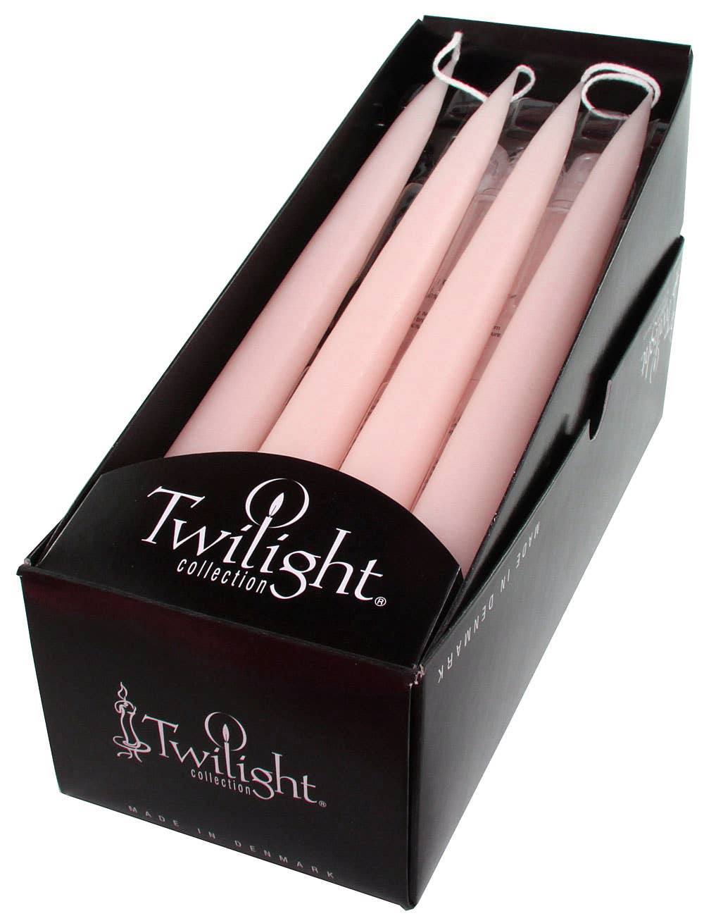 Powder Pink Danish Taper Candle | 12 Pack: 10" Taper