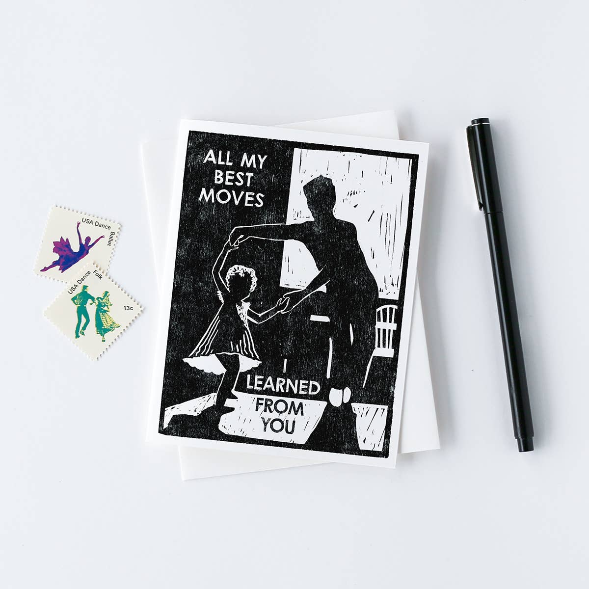 All My Best Moves Letterpress Card