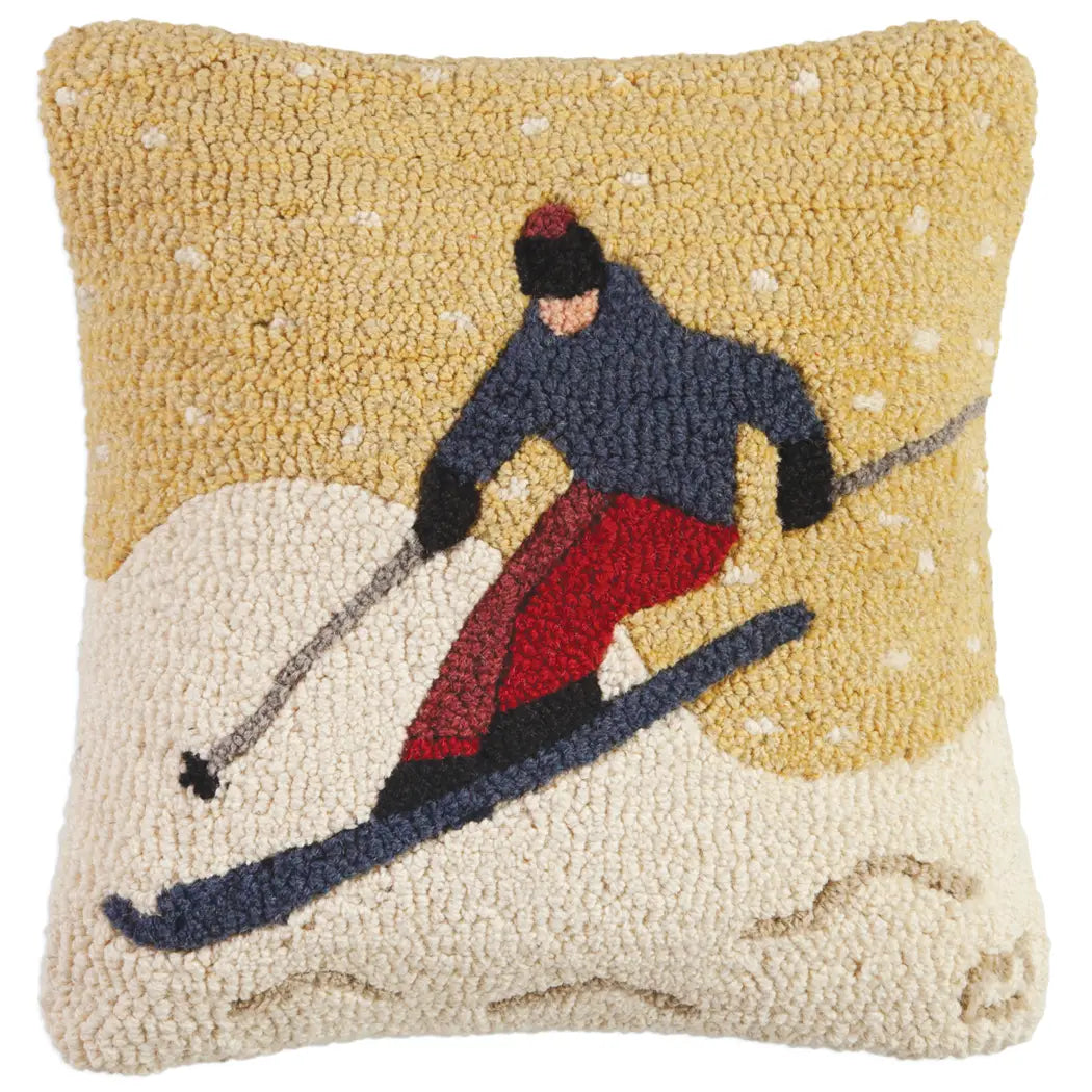 Sunny Skier Pillow