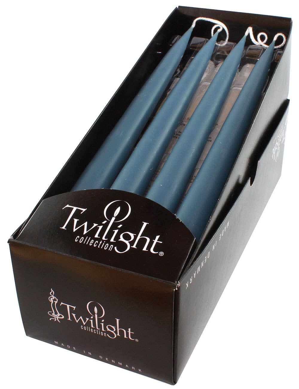 Blue Grey Danish Taper Candle | 12 Pack: 10" Taper