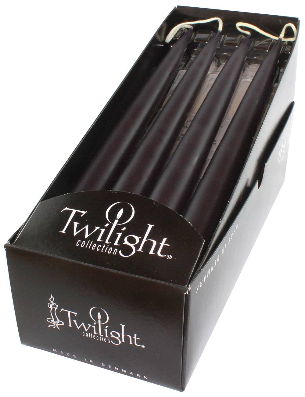 Black Danish Taper Candle | 12 Pack: 10" Taper