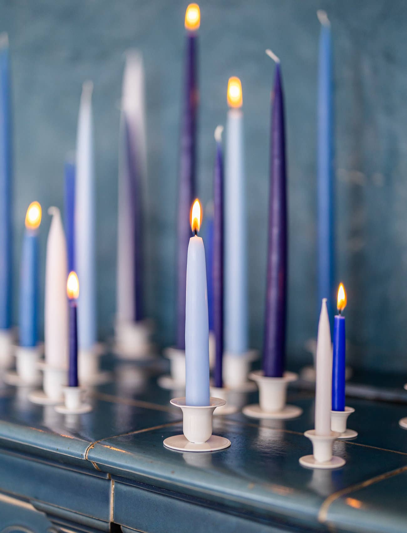 Light Blue Danish Taper Candle | 12 Pack: 10" Taper