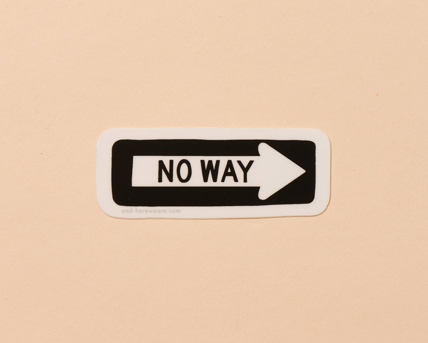 No Way Street Sign Vinyl Sticker