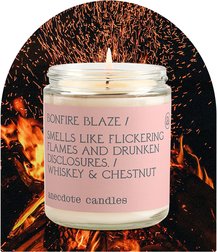 Bonfire Blaze (Whiskey & Chestnut) Glass Jar Candle