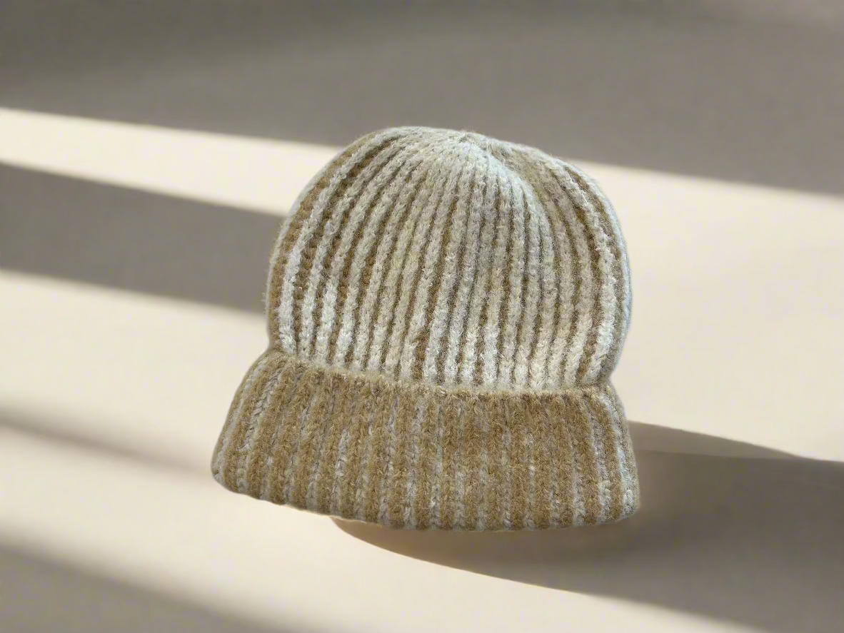 Knitted Stripe Beanie