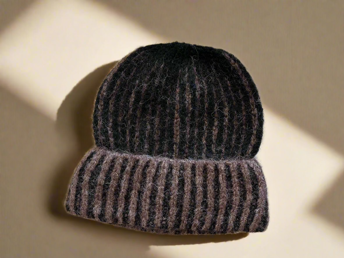 Knitted Stripe Beanie