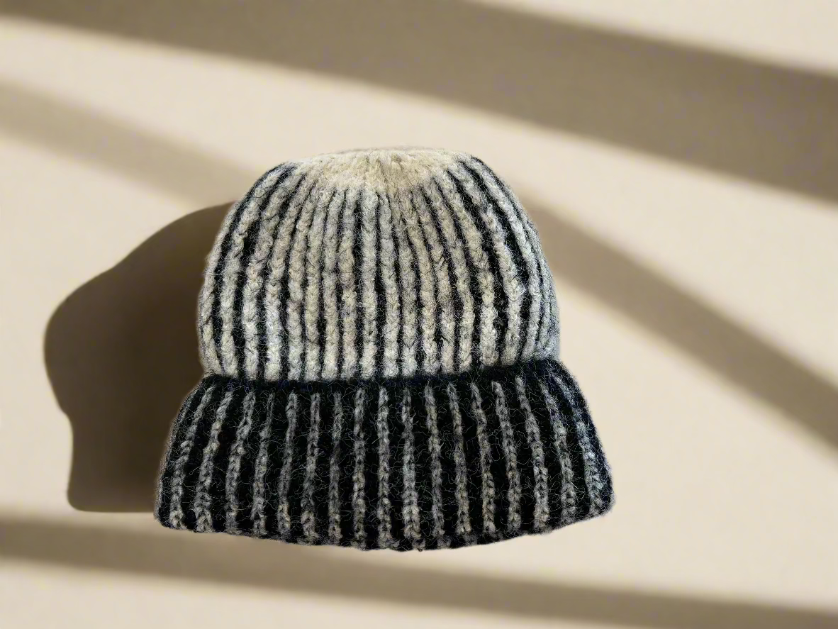 Knitted Stripe Beanie