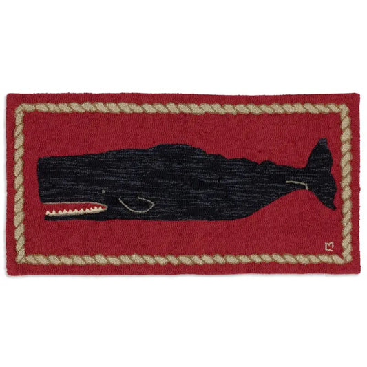 Black Whale on Red