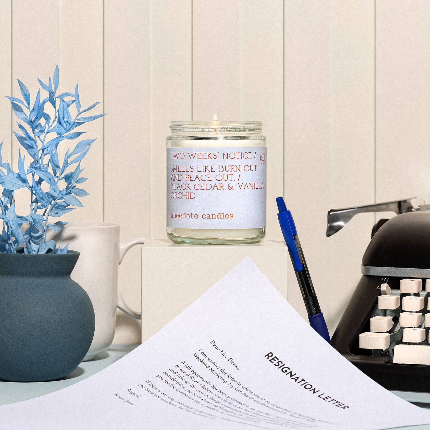 Two Weeks Notice (Black Cedar & Vanilla Orchid) Candle