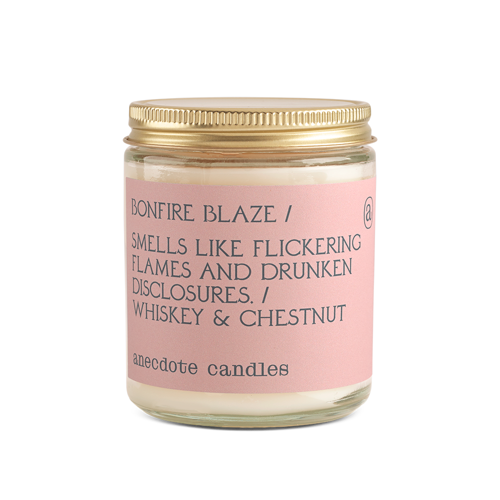 Bonfire Blaze (Whiskey & Chestnut) Glass Jar Candle