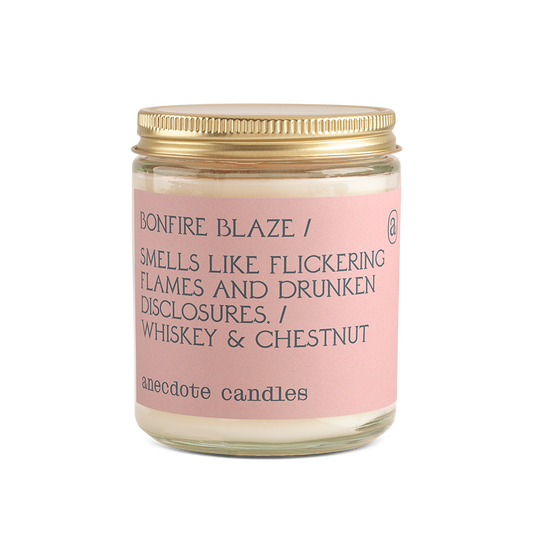 Bonfire Blaze (Whiskey & Chestnut) Glass Jar Candle