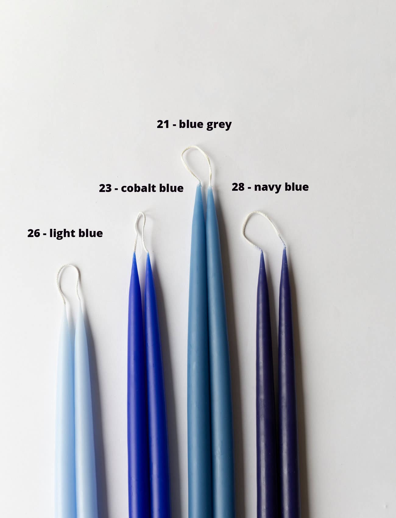 Blue Grey Danish Taper Candle | 12 Pack: 10" Taper