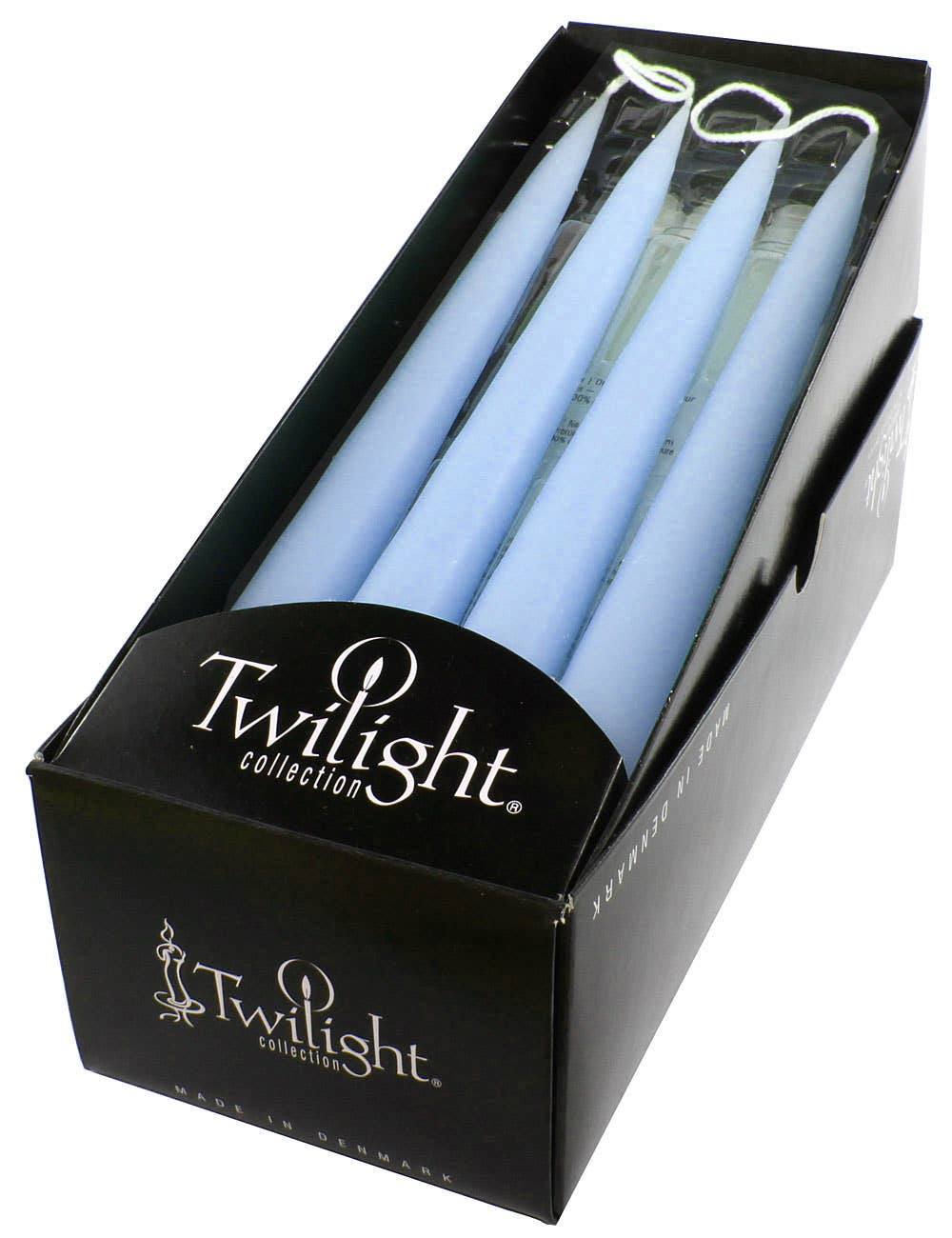 Light Blue Danish Taper Candle | 12 Pack: 10" Taper