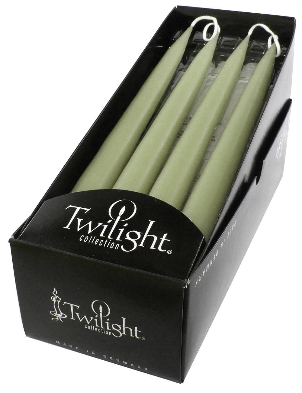 Olive Danish Taper Candle | 12 Pack: 10" Taper