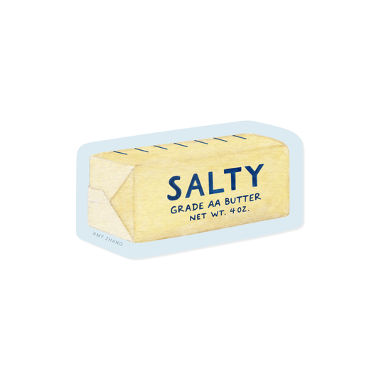Salty Butter Stick — Sassy Food Pun Vinyl Sticker