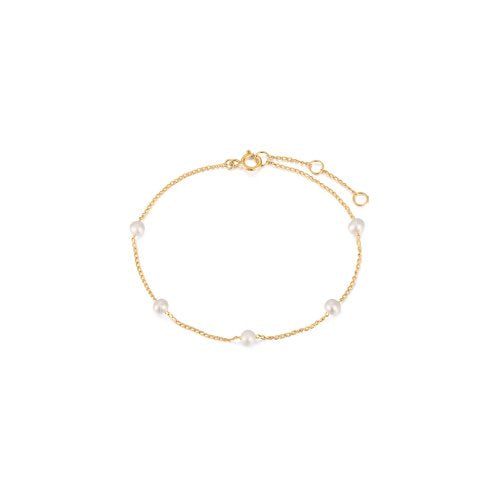 10K Yellow Gold Pearl Bracelet