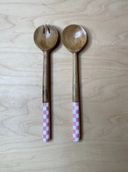 Resin & Wood Salad Servers