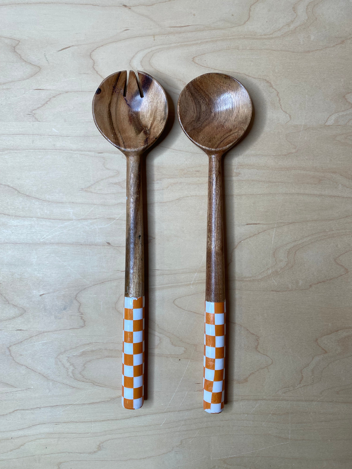 Resin & Wood Salad Servers