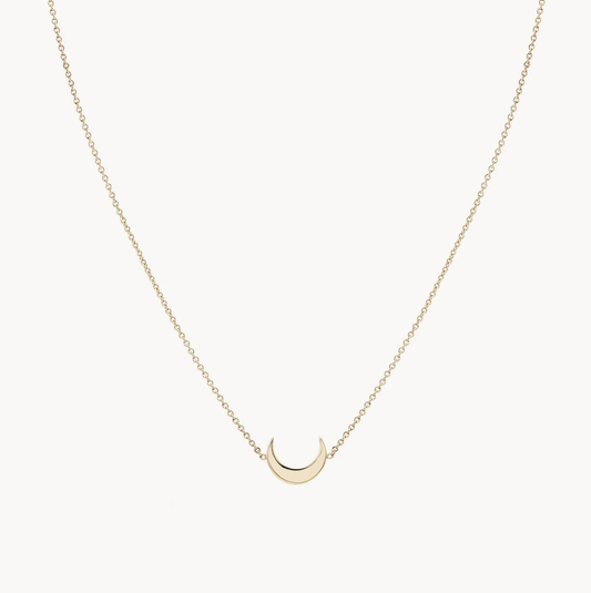 Collier petit croissant de lune de tous les jours