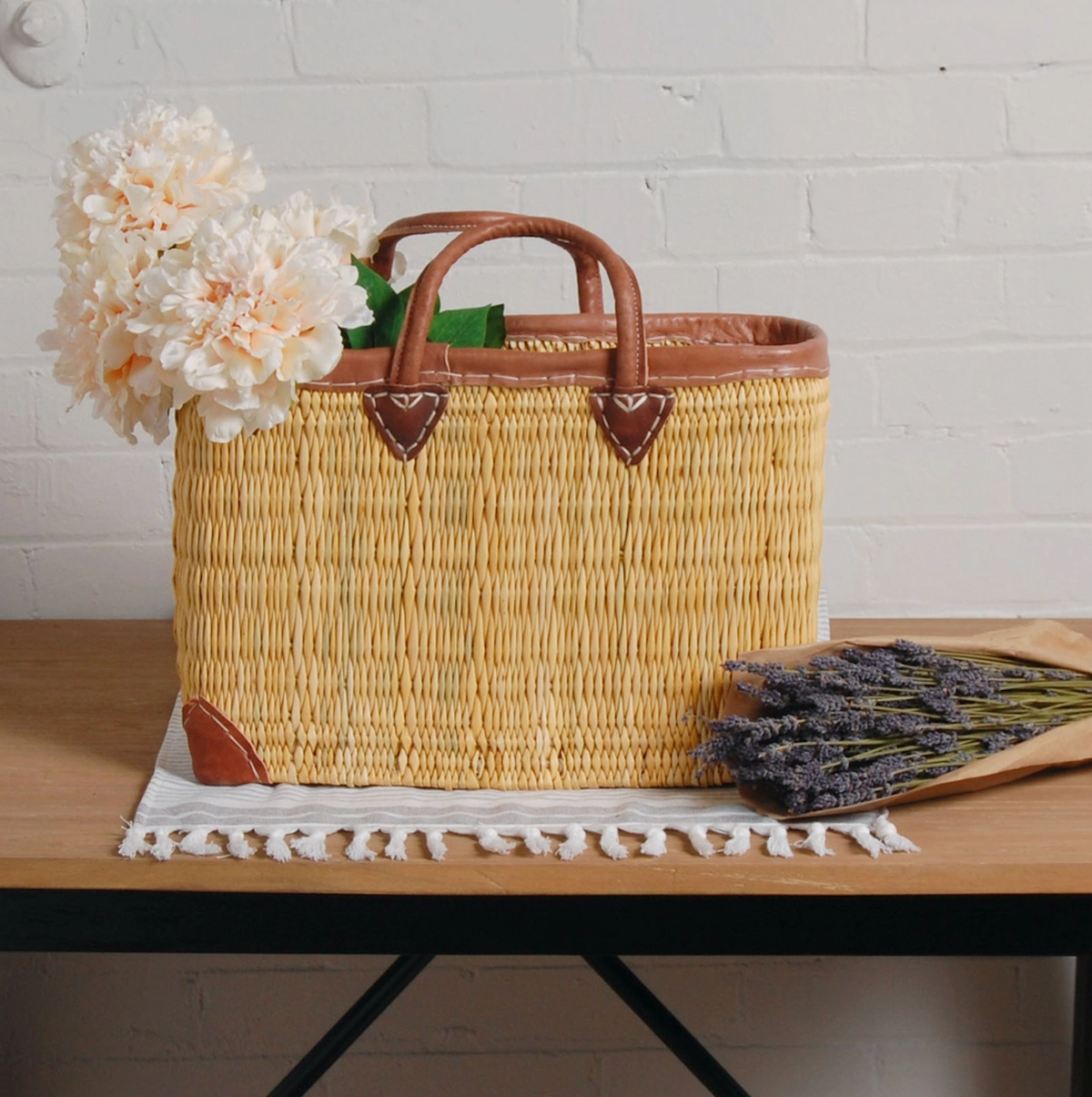 Rectangular Straw Market Bag