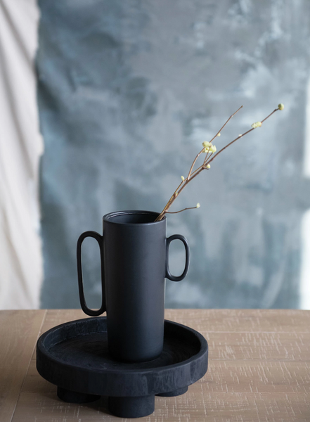 Asymmetrical Stoneware Vase
