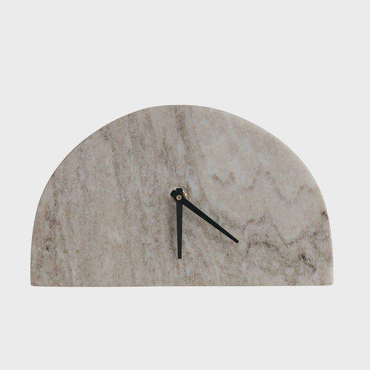 Half Circle Marble Mantel Clock