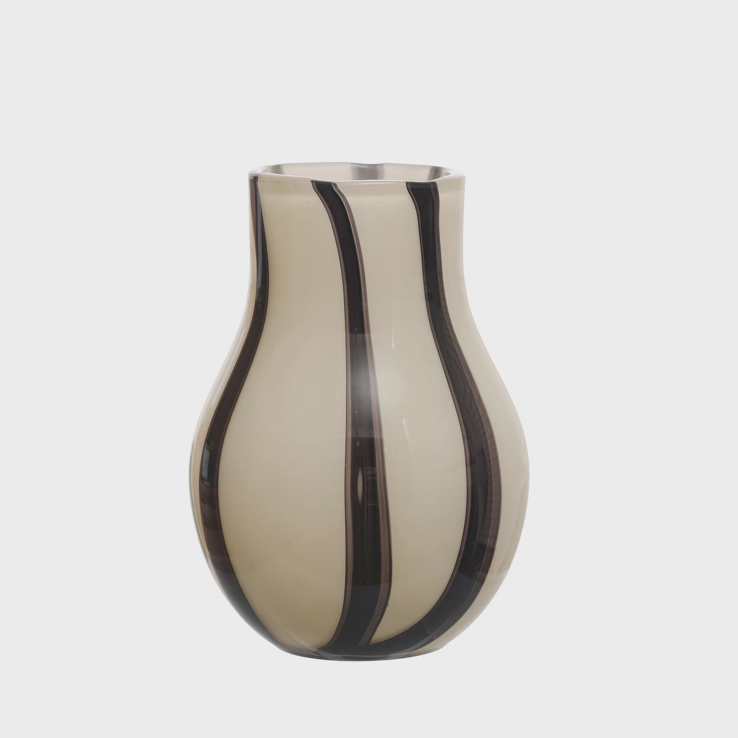 Glass Vase w/ Stripes